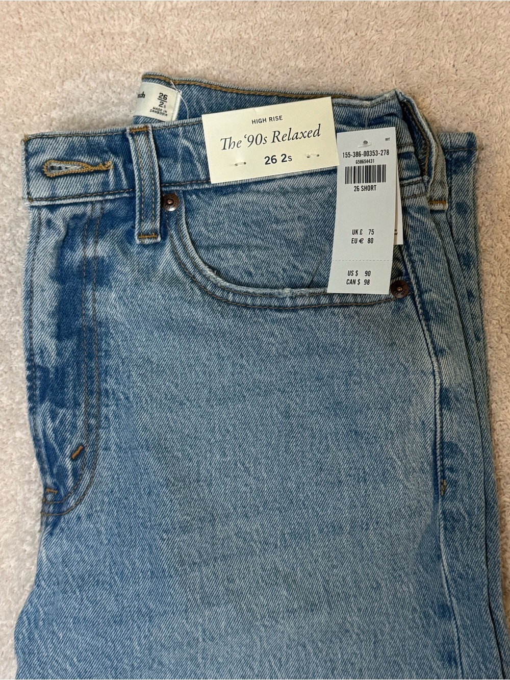 The '90s Relaxed High-Rise women’s Jeans in Light Blue - Size 2 Short